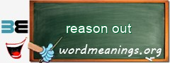 WordMeaning blackboard for reason out